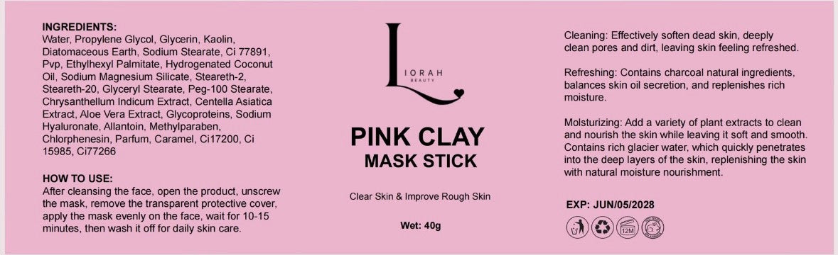 Pink Clay Mask Stick